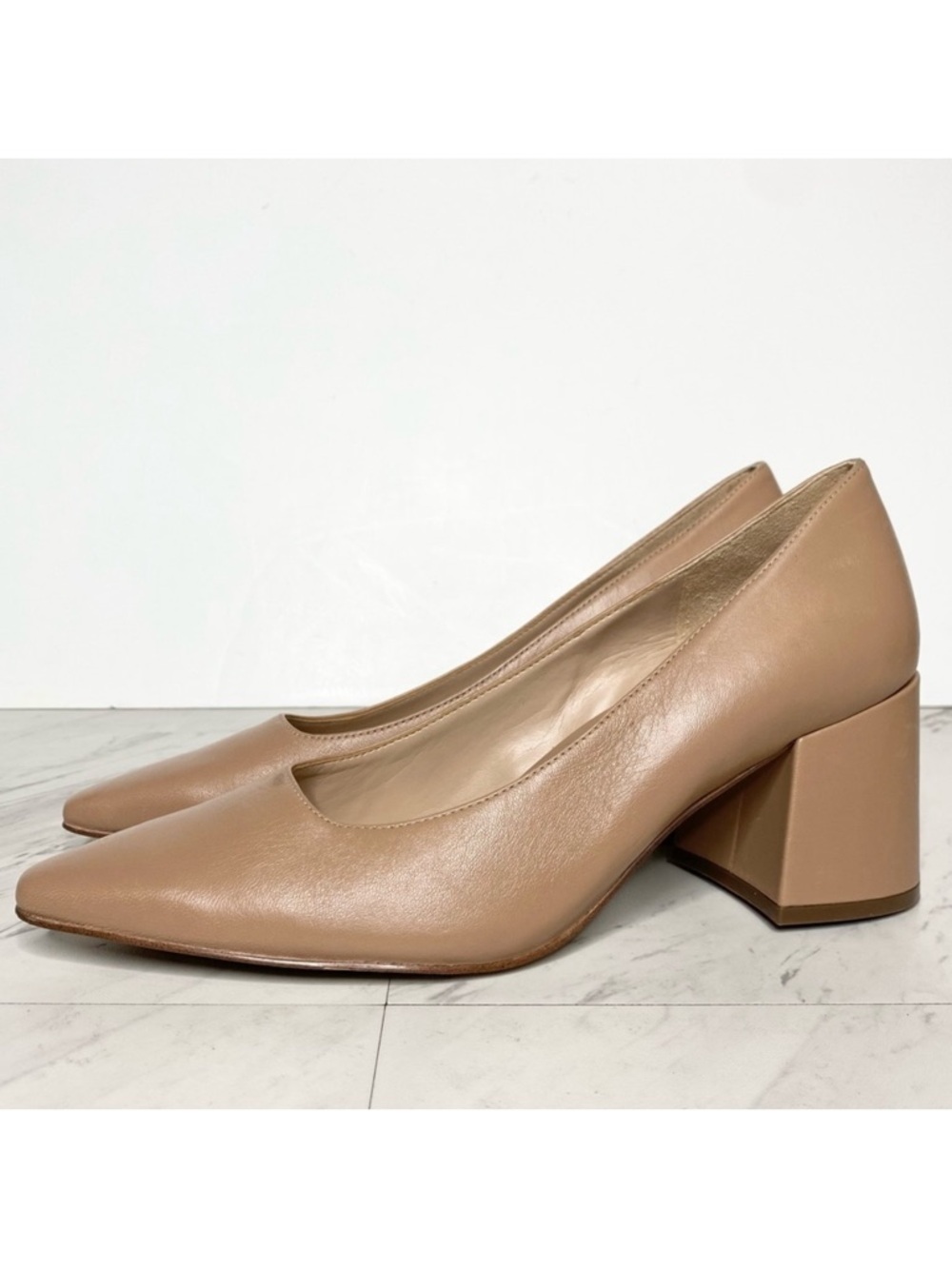 27 Edit Licia Tan Leather Pointy Toe Pump 9M